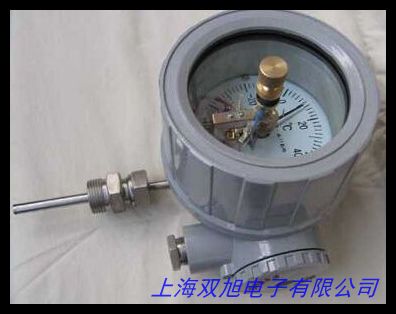 WSS-581双金属温度计 万向型电接点双金属温度计 外螺纹表盘150mm