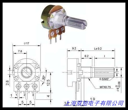 多圈 10圈精密可调电位器 3590S-2-501L 500欧姆 精度±5% 功率2W